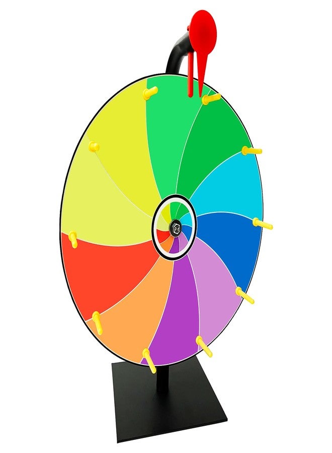 Bejudud 12 Inch Spin Wheel Prize Wheel, 10 Slots Color Roulette Spinner Wheel, Tabletop Spin The Wheel of Fortune with Dry Erase Marker and Eraser for Carnival, Trade Show (12 Inches) - Image 3